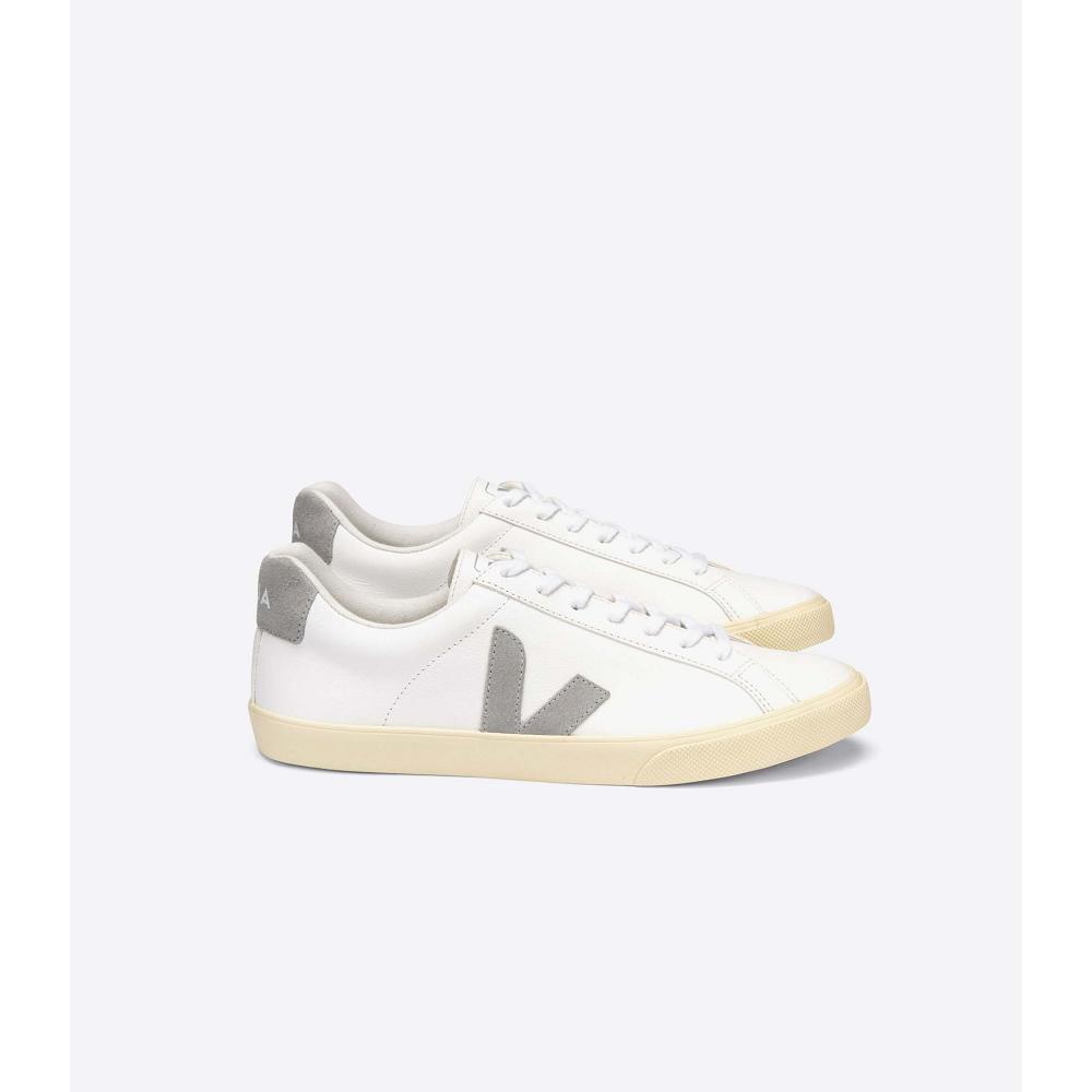 Veja ESPLAR CHROMEFREE Women\'s Sneakers White/Grey | NZ 611MQZ